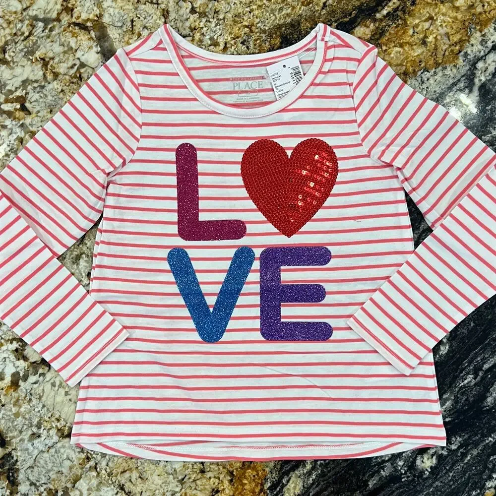 NWT Children's Place Pink & White Striped W/
